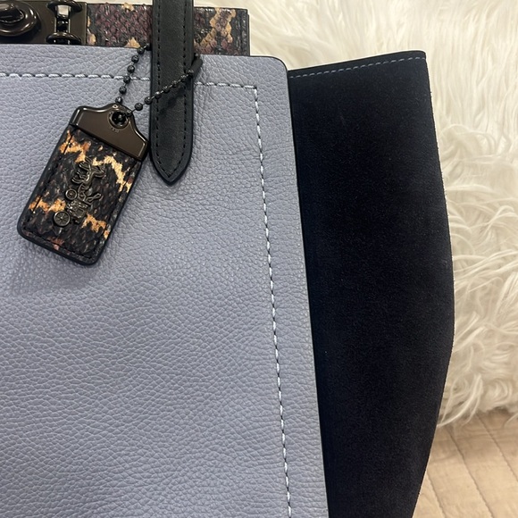 Coach Troupe Tote In Colorblock With Snakeskin Detail - Picture 5 of 9